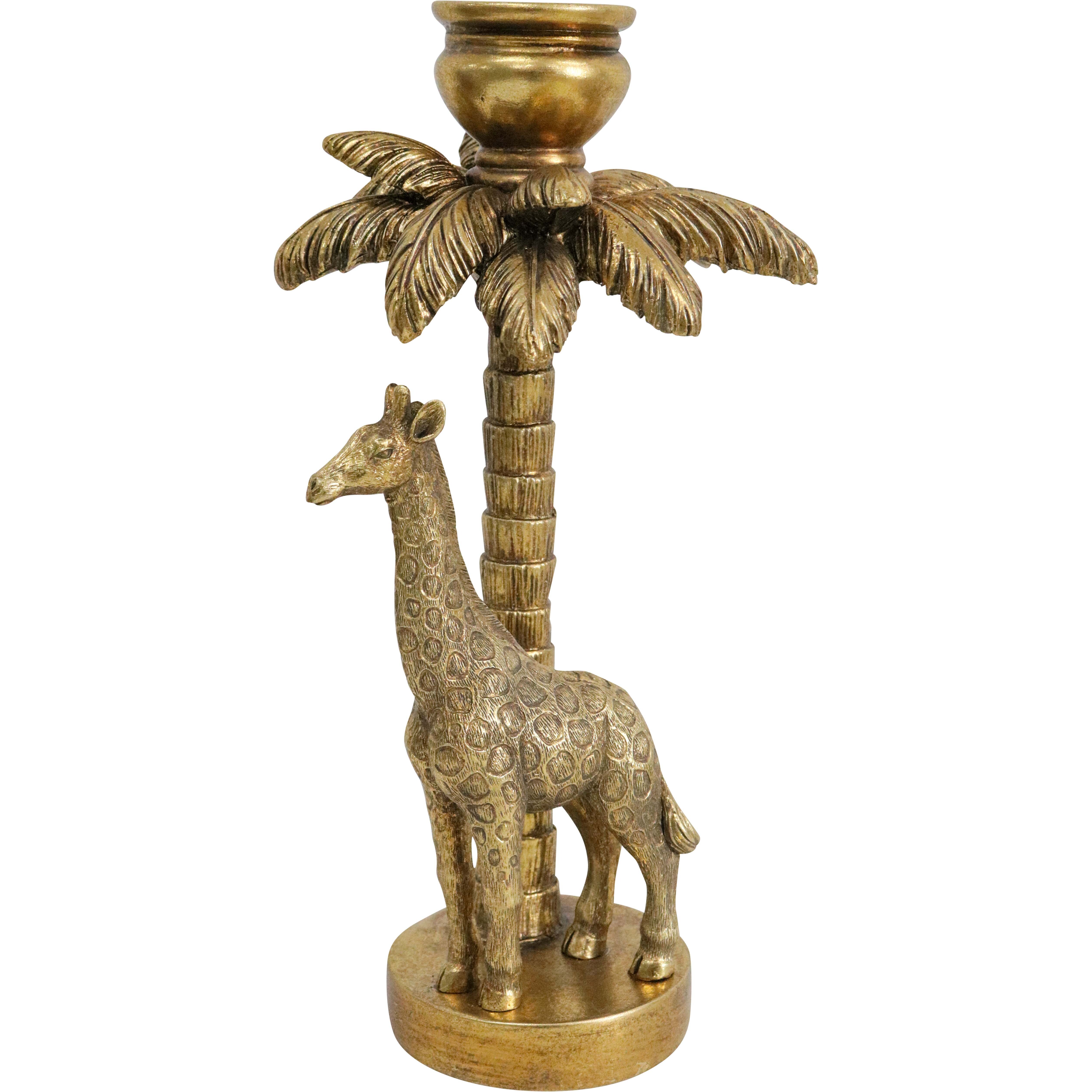 Candle Holder Giraffe Palm