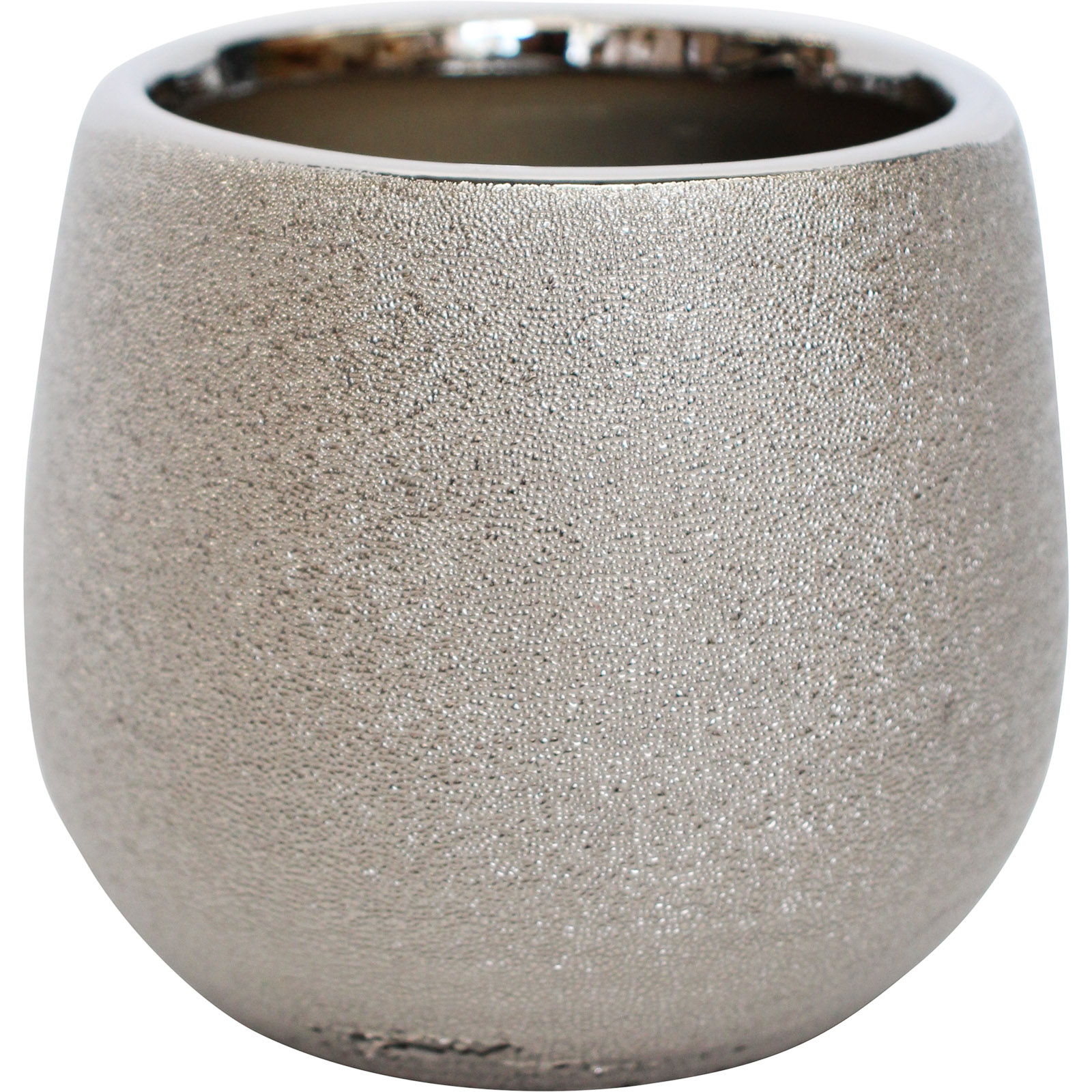 Planter Textured Silver