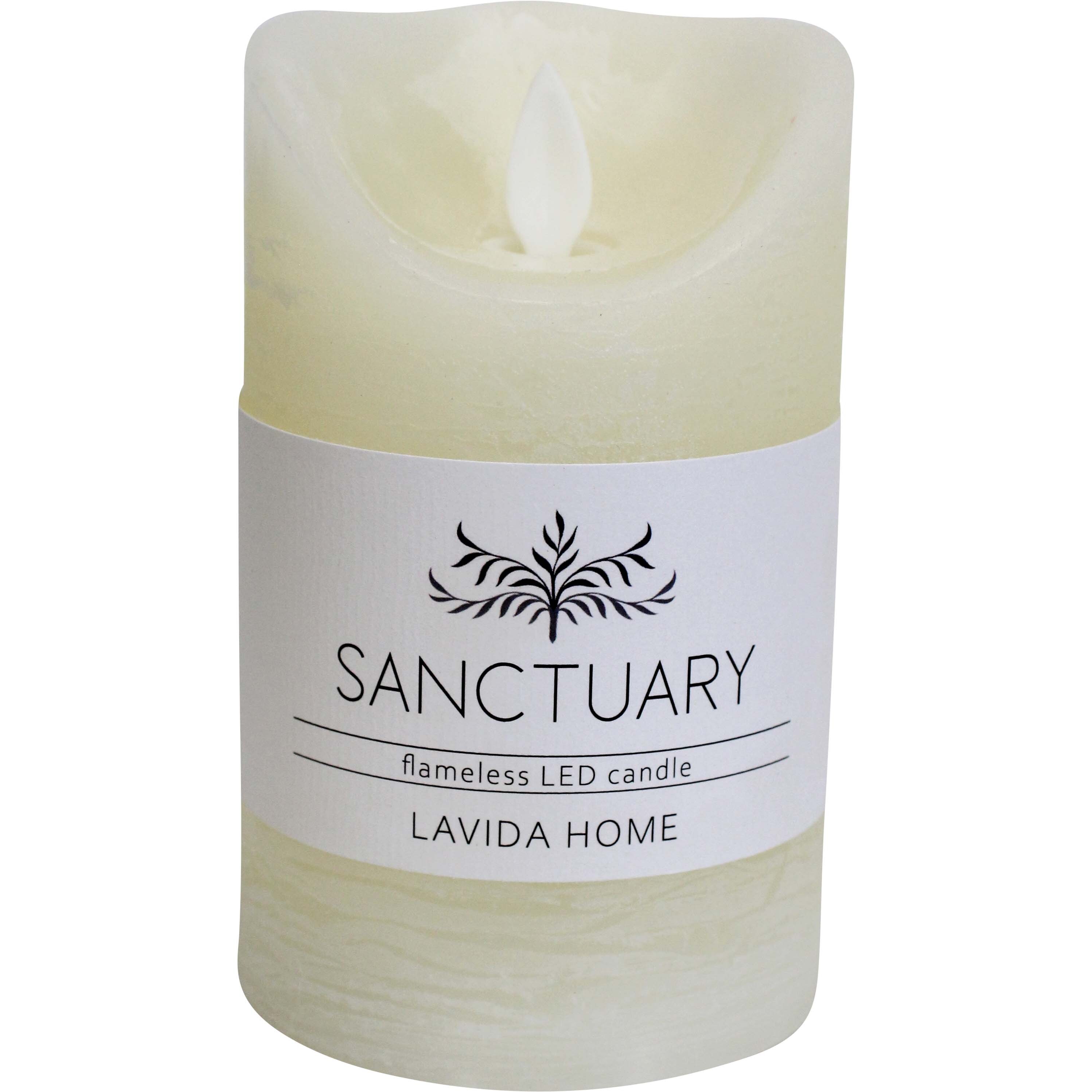 Flameless Candle Lrg Ivory