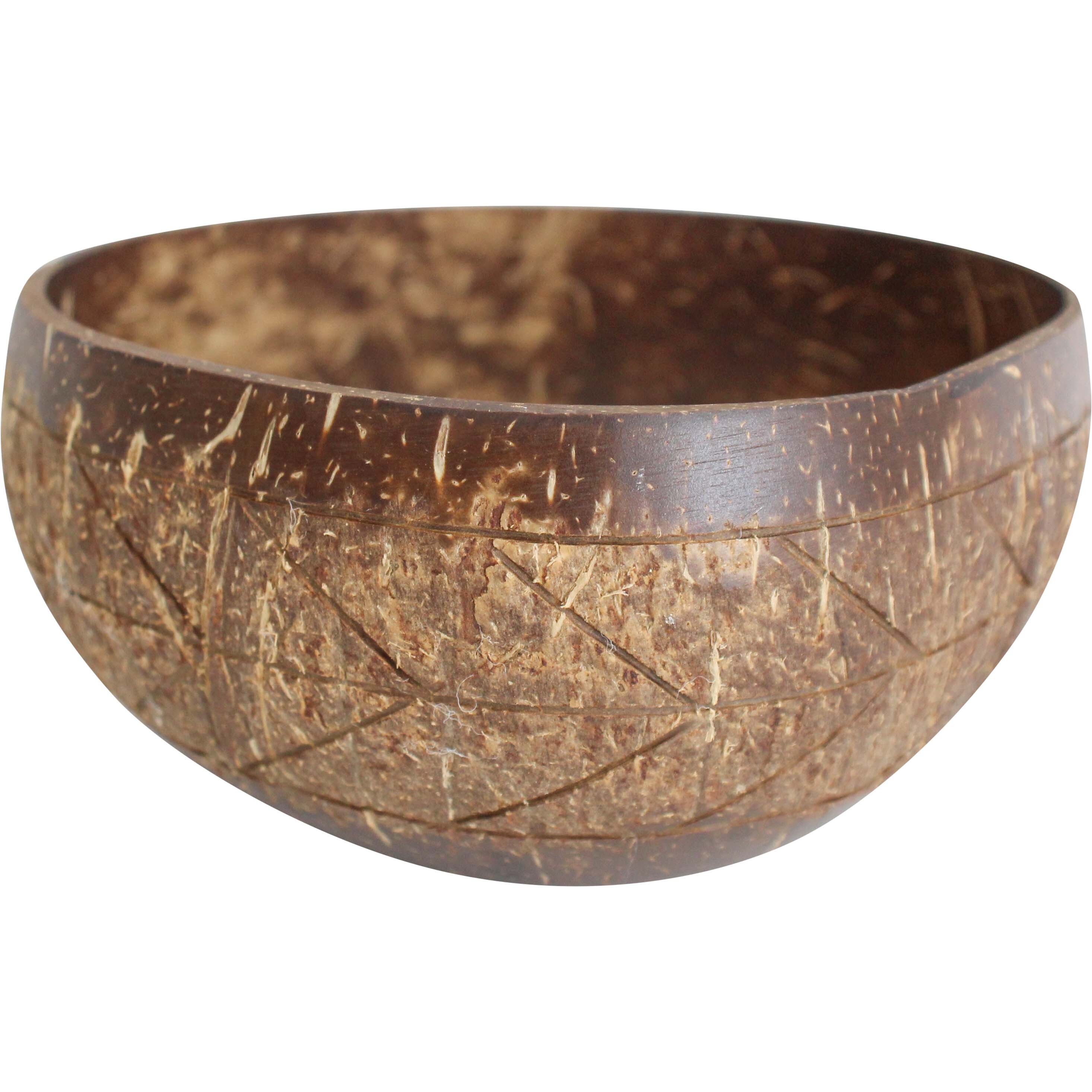 Coconut Bowl Carved