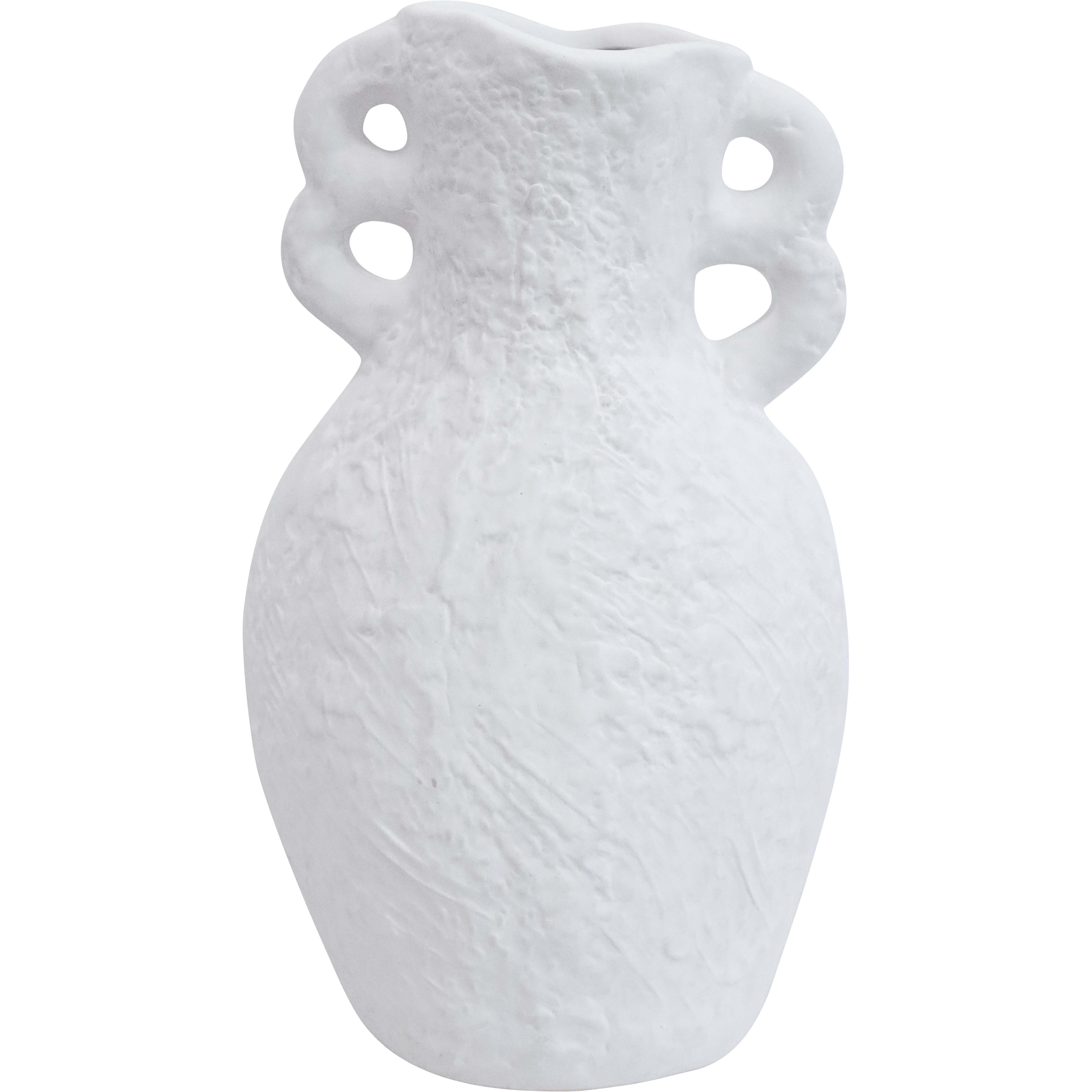 Vase Textured White