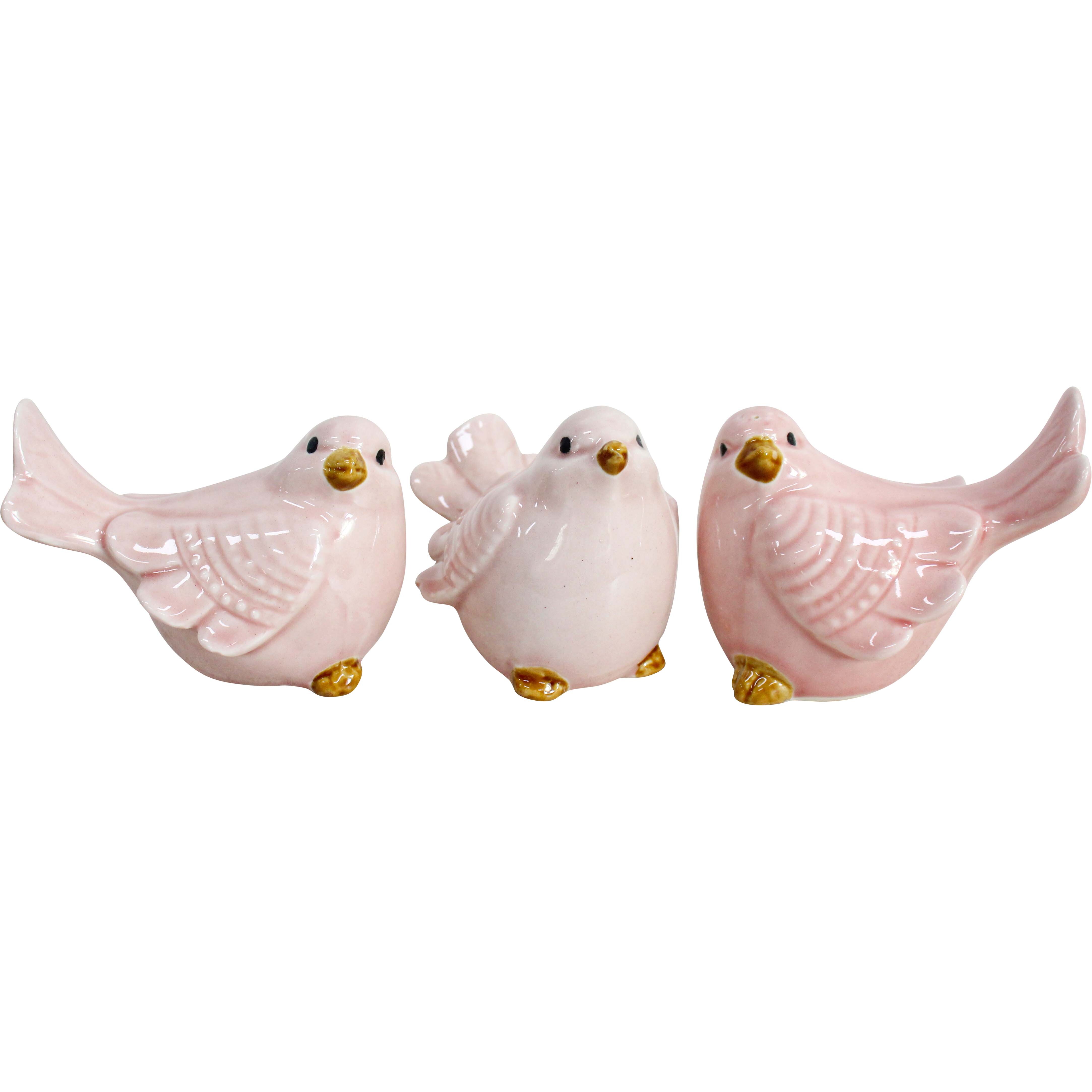 Birds S/3 Pink