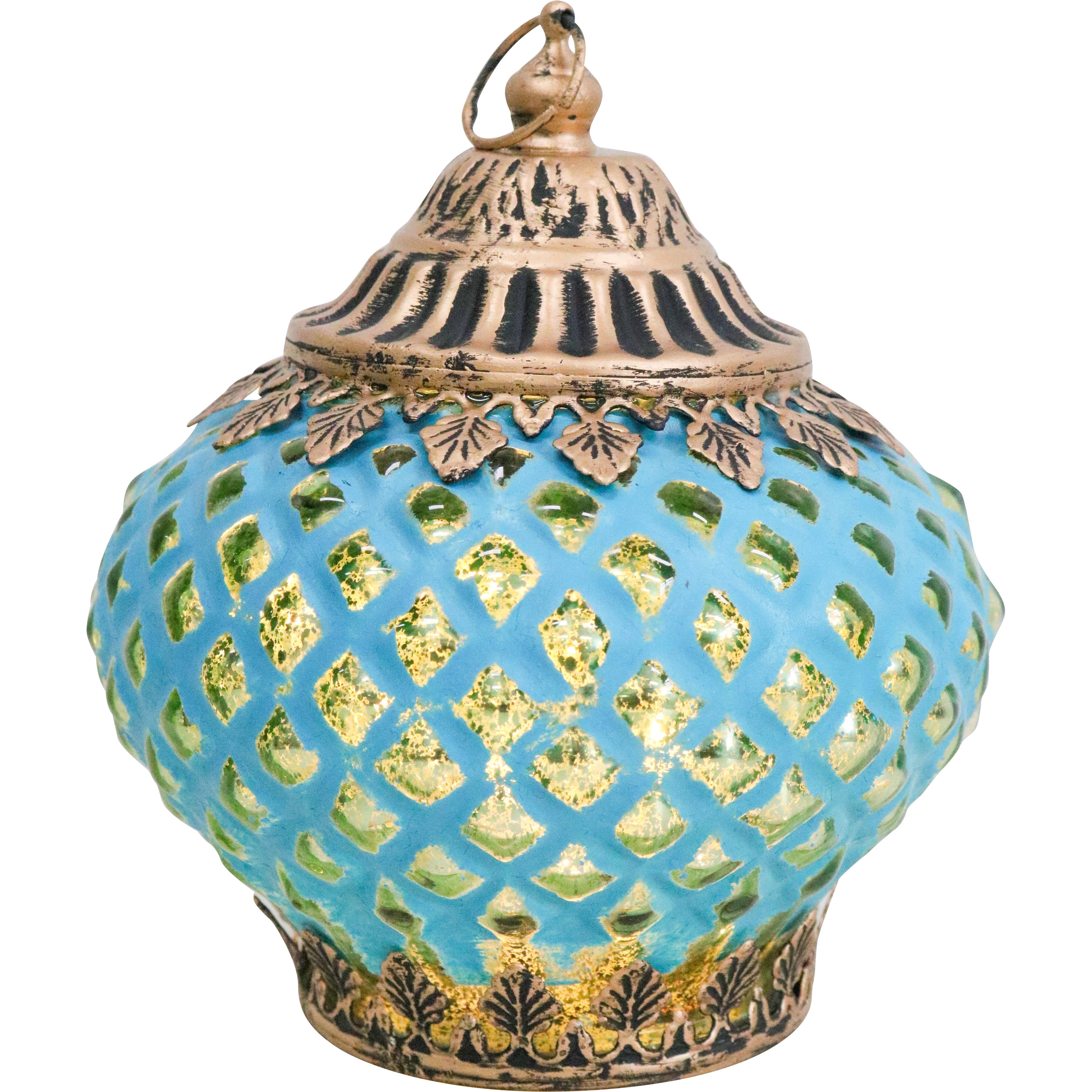 Lantern LED Temple Blue Mojito