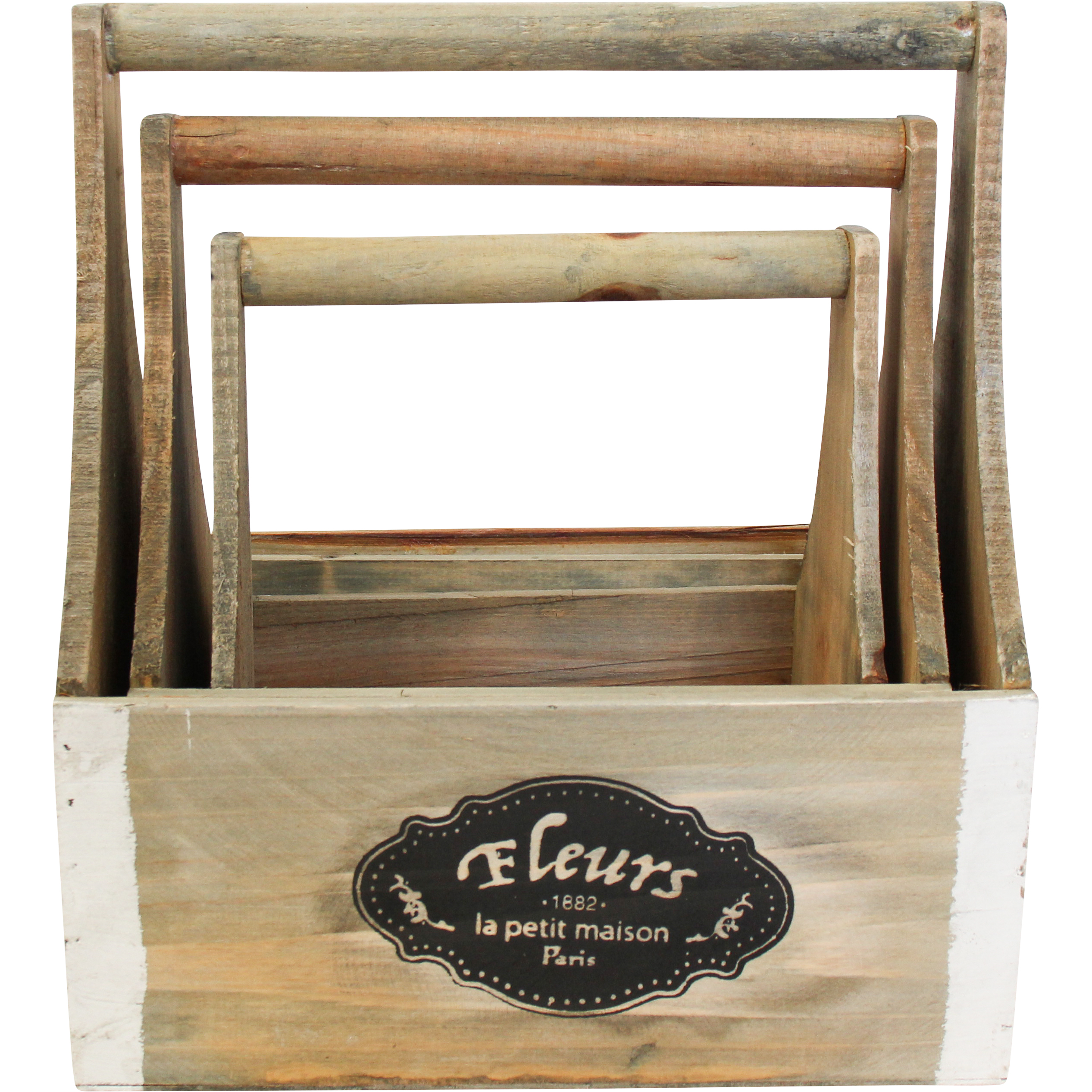 Planters W/ Handle S/3 Fleur