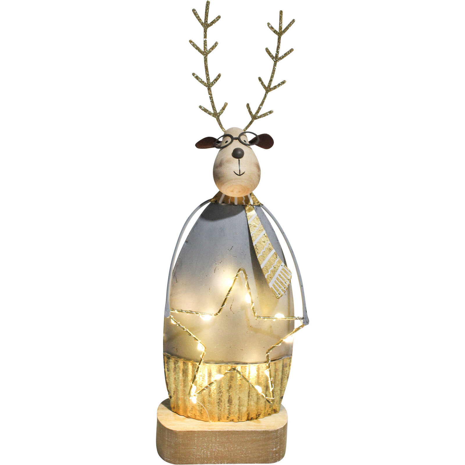 Rustic Reindeer with Star Light