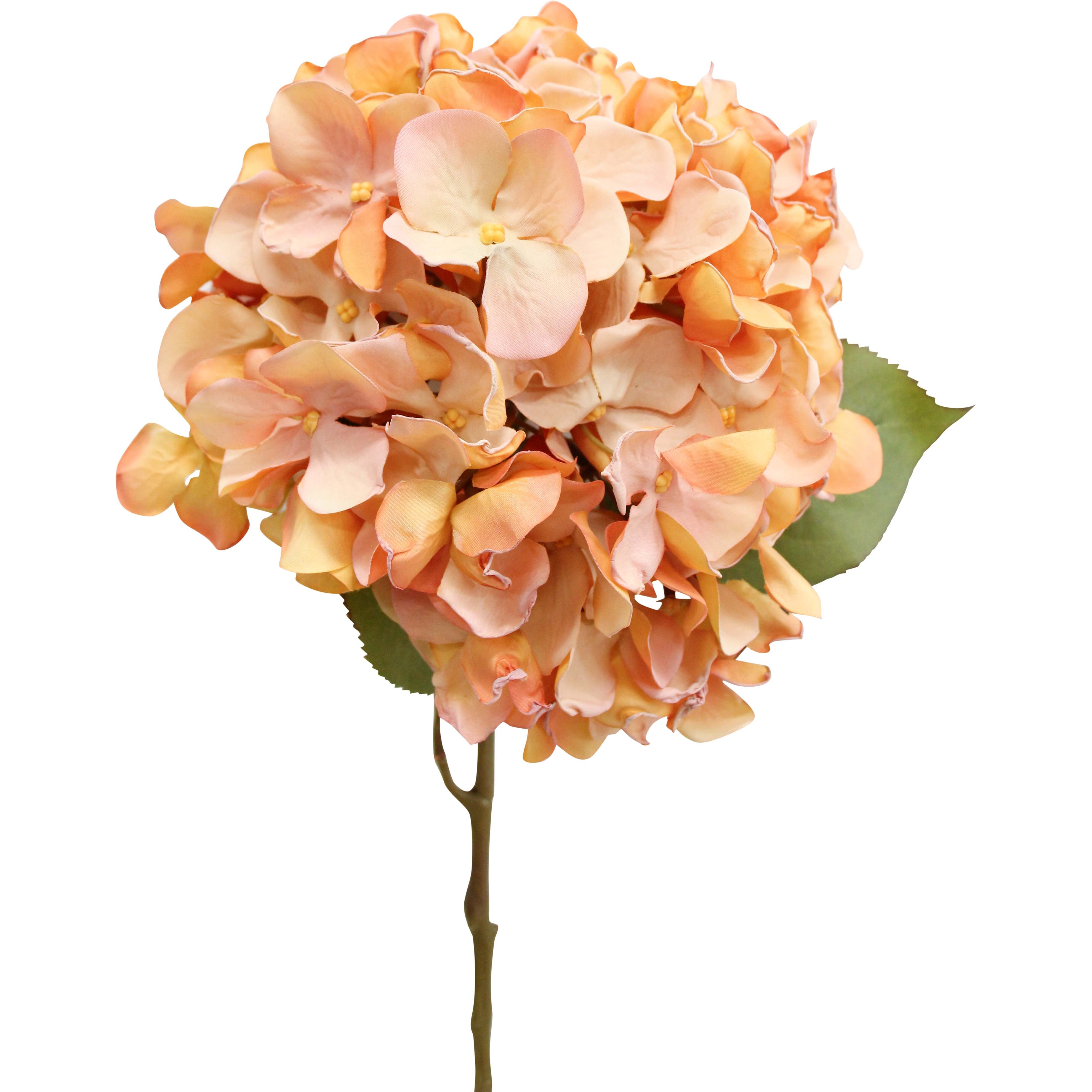 Faux Stem Hydrangea Peach