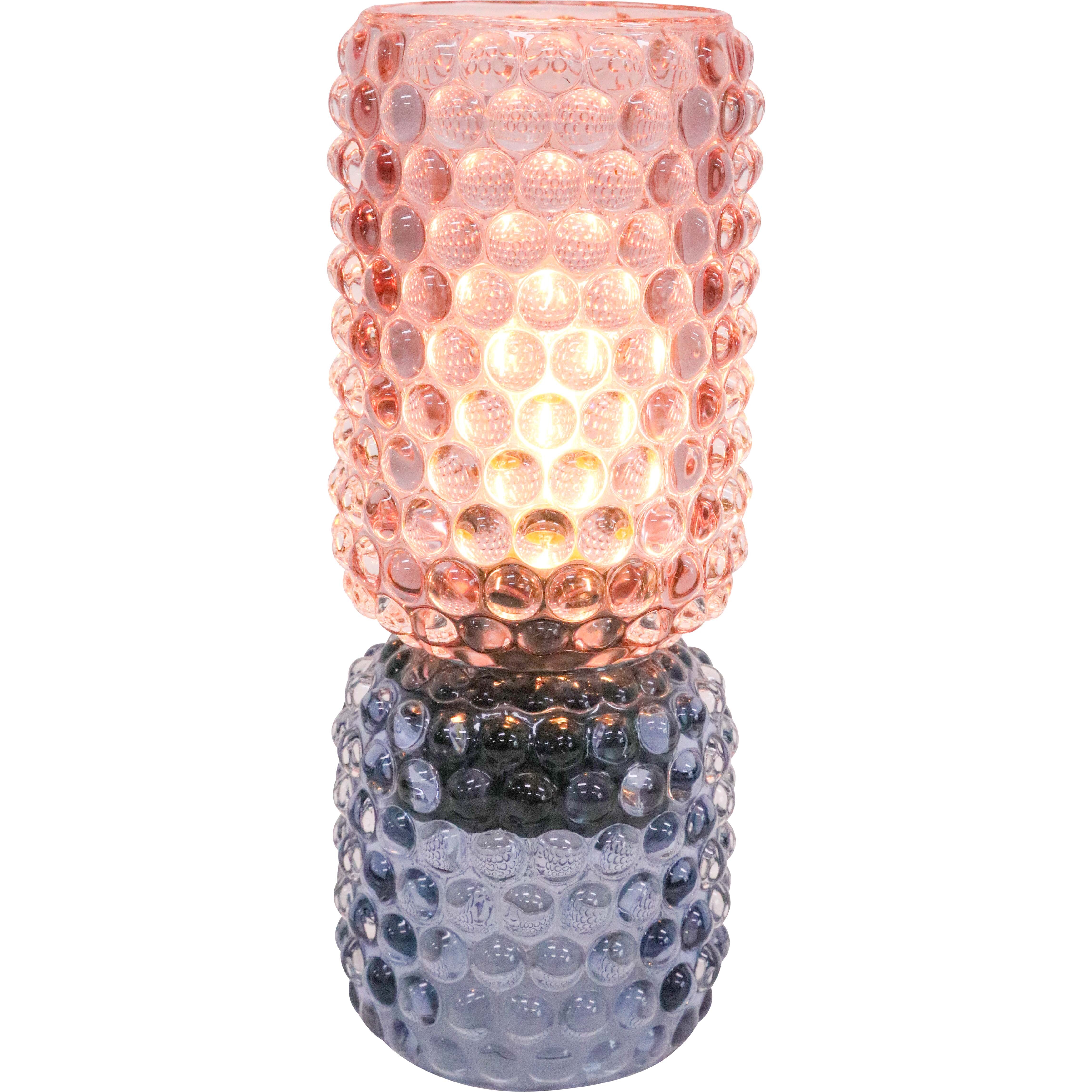 LED Glass Lamp Blue/Peach