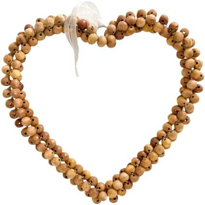 Bead Heart Hanger Natural