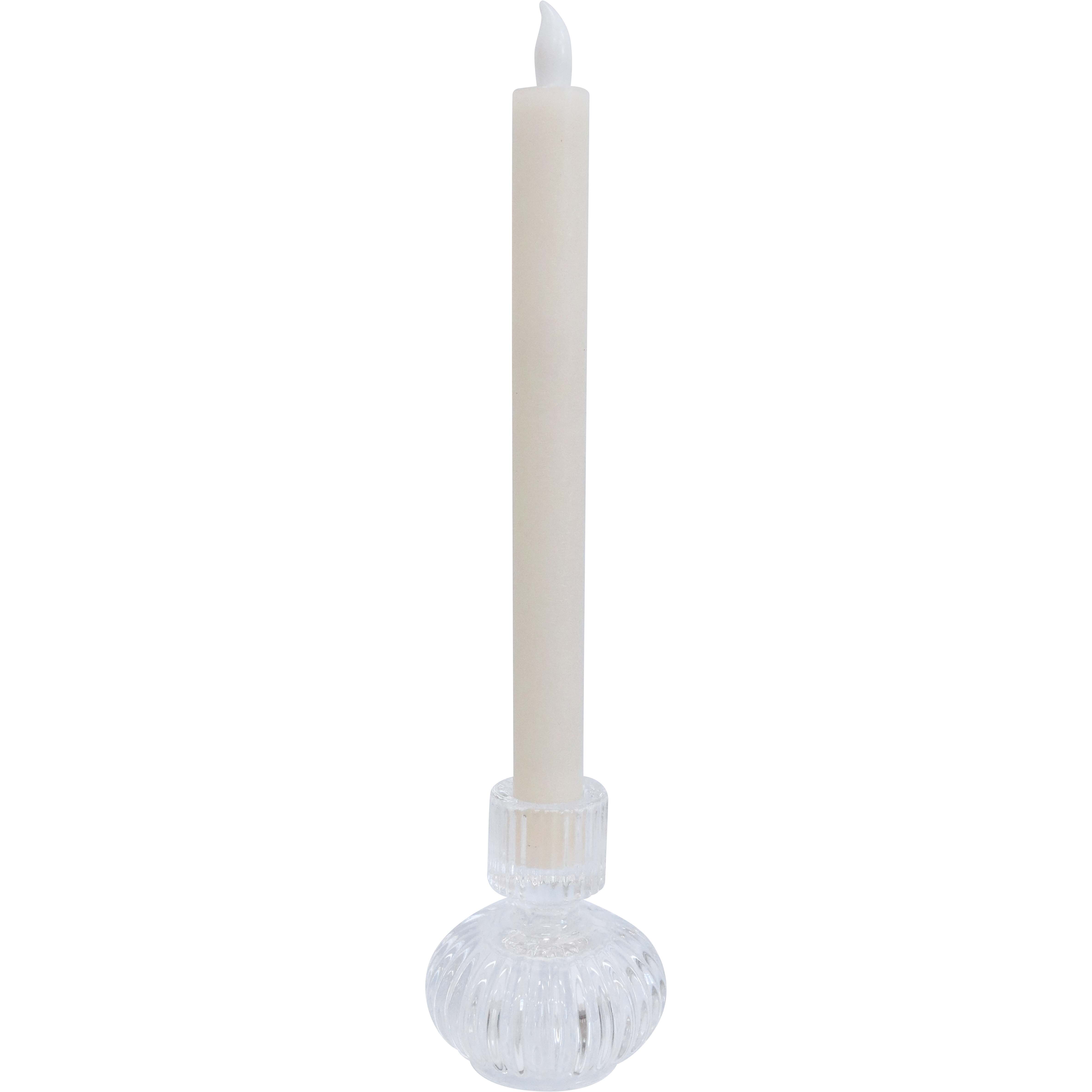 Double Sided Stackable Candle Holder Clear